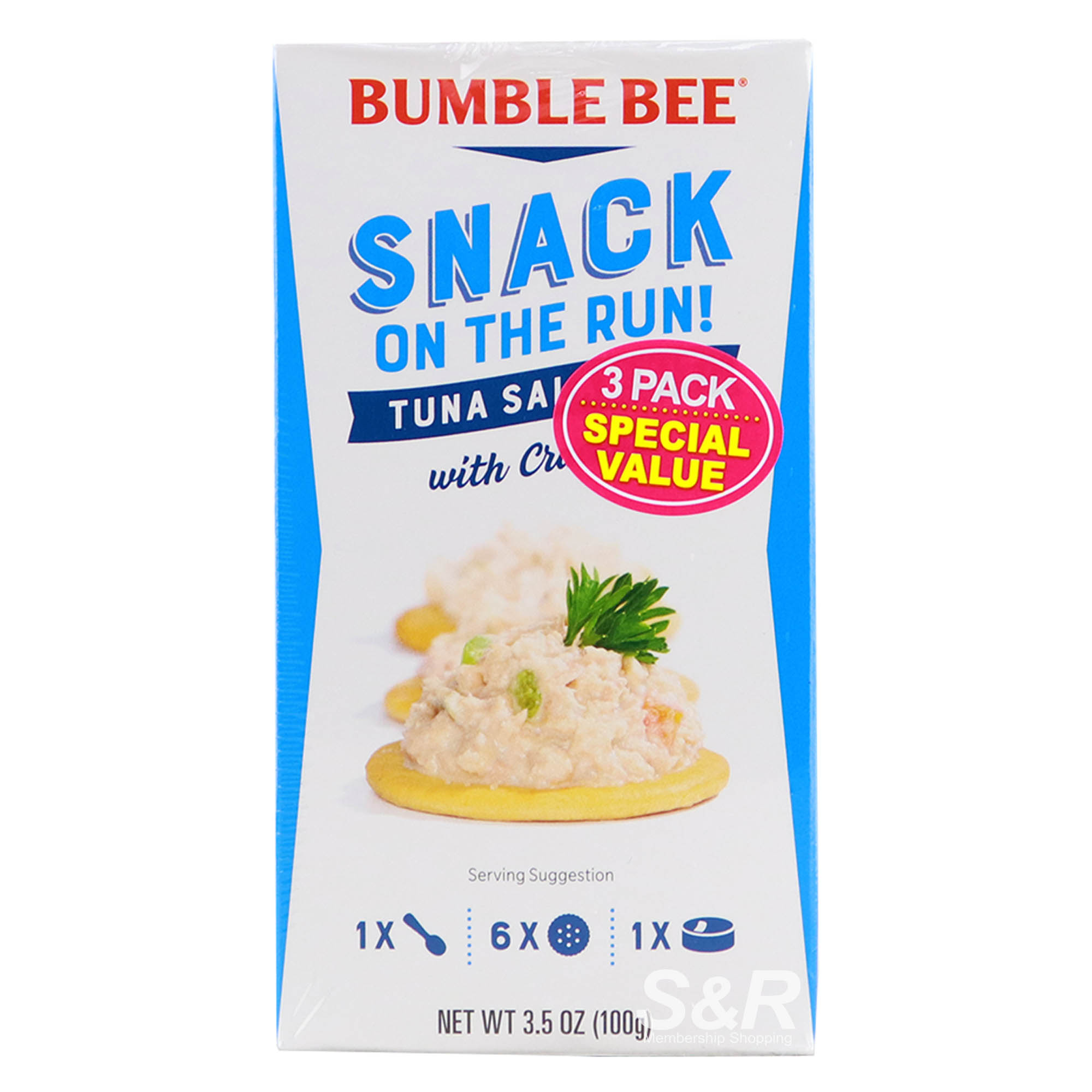 Bumble Bee Snack on The Run! Tuna Salad Kit with Crackers 3pcs
